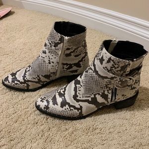 Snakeskin Booties